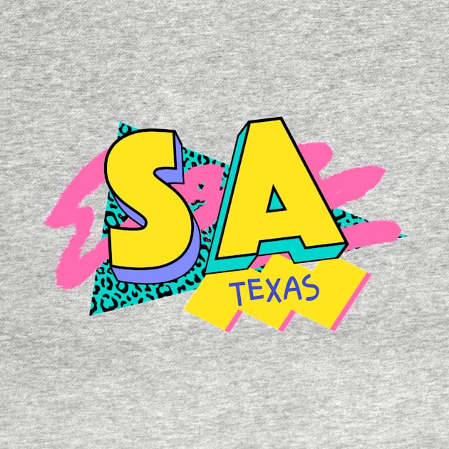 San Antonio, Texas Retro 90s Logo by SLAG_Creative